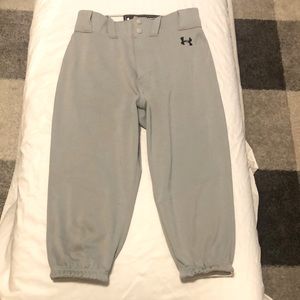 Under Armour Men’s Baseball Knicker Pant Gray Small